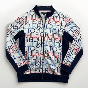 Tommy Hilfiger Track Jacket Kids Youth Boy's XL 16-18 Graphic Spell out AOP Read